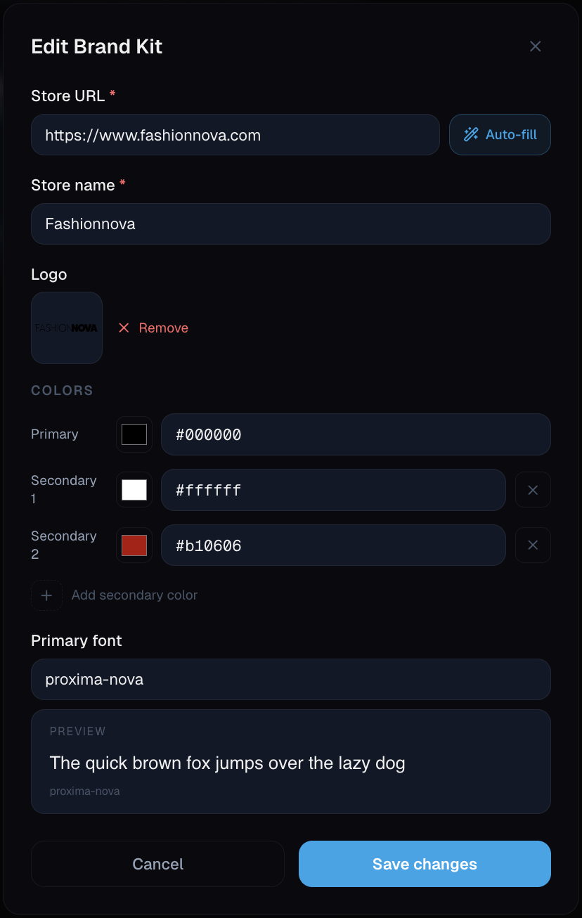Brand Kit screenshot