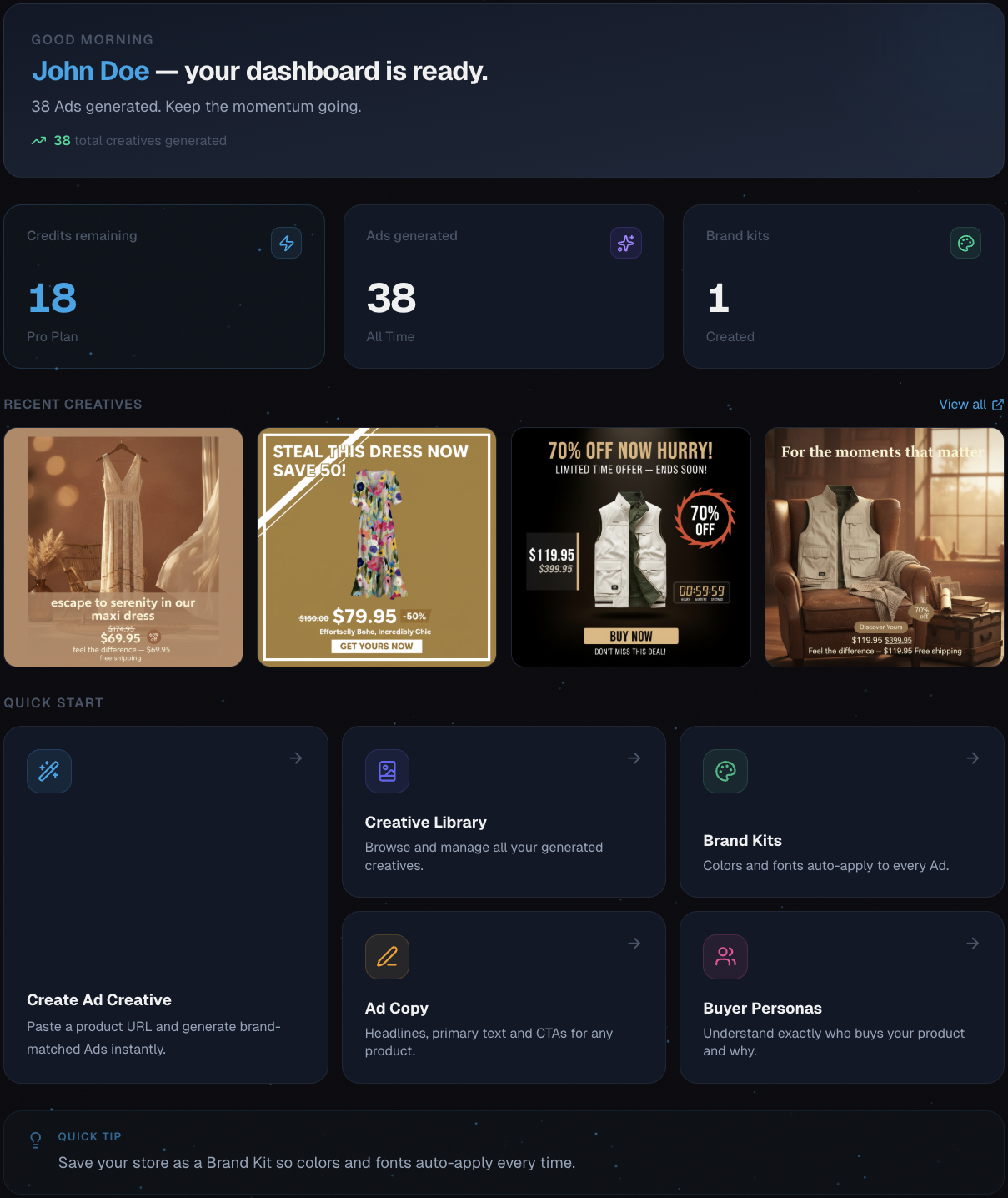 Vizlo dashboard